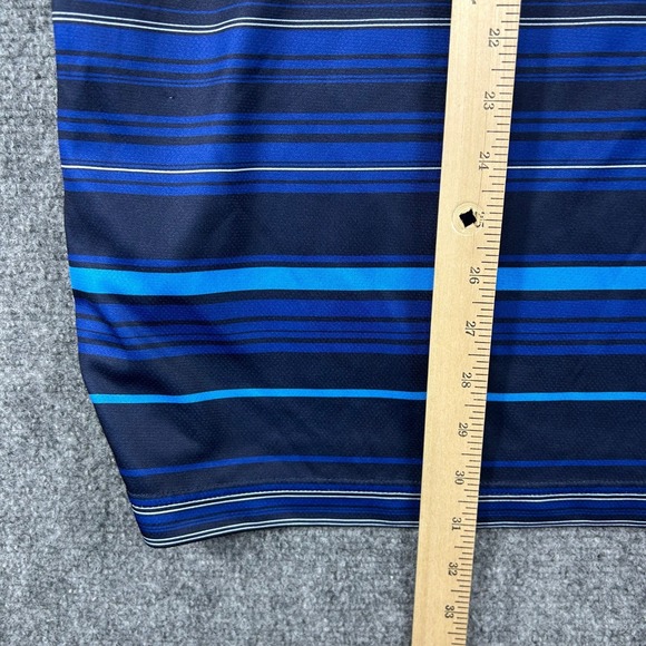 Ben Hogan Polo Shirt Mens 3XL Blue Excellent Performance PowerAir Striped Golf - Picture 2 of 6